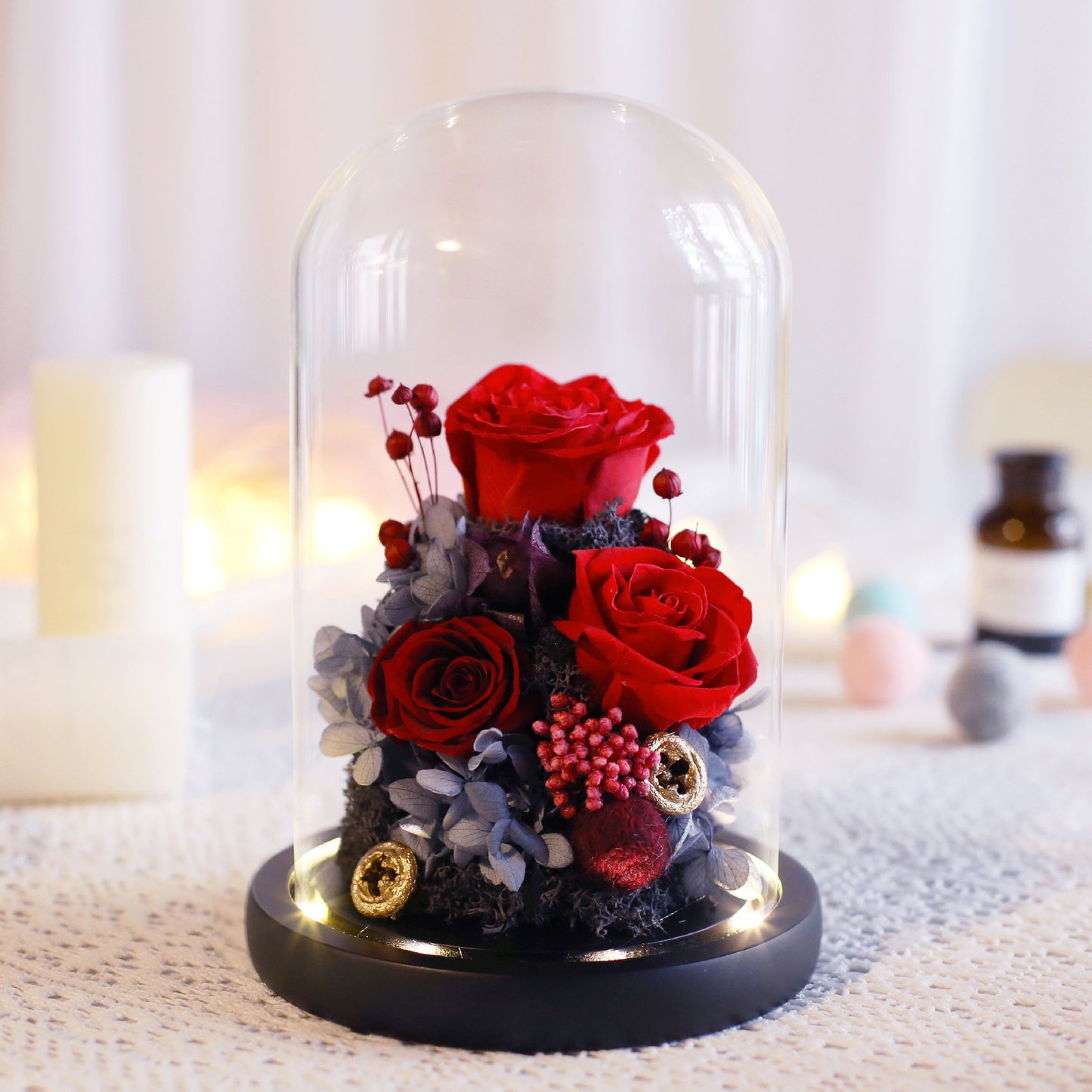 Eternal Rose Glass Dome Gift Box – Luxury Romantic Flower Keepsake