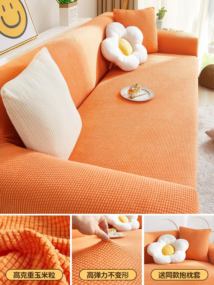 Premium Stretch Chenille Sofa Cover – Full Coverage Anti-Slip Protector
