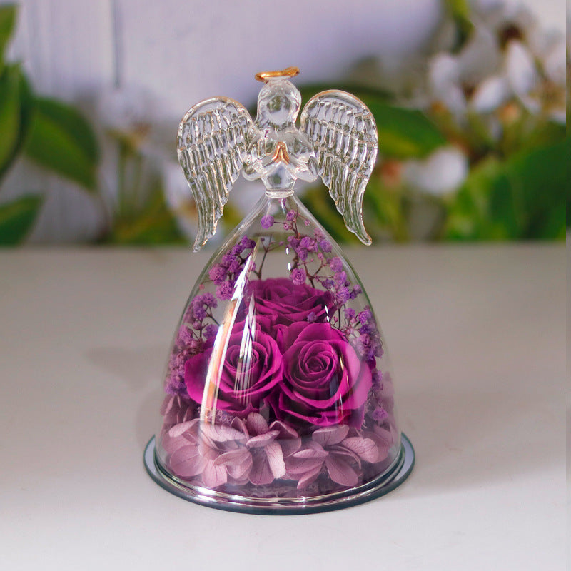 Eternal Angel Rose Glass Dome Gift Box – A Timeless Symbol of Love