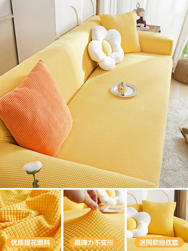 Premium Stretch Chenille Sofa Cover – Full Coverage Anti-Slip Protector