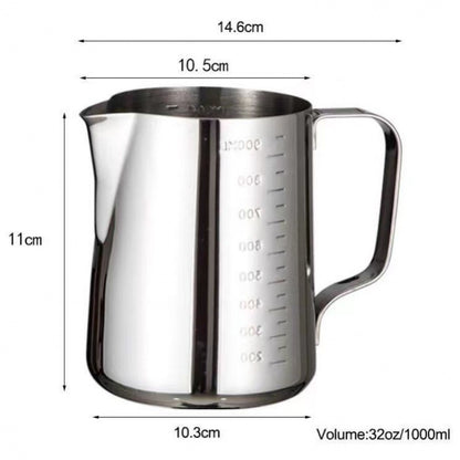 Premium Gold Stainless Steel Milk Frothing Cup – Barista Coffee Pitcher