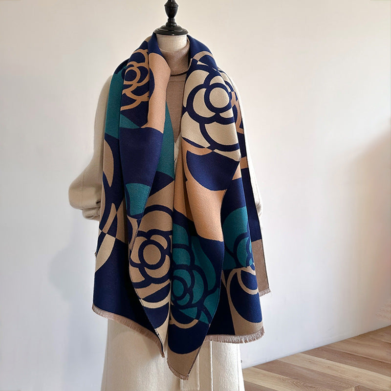 Dual-Use Winter Scarf & Cloak | Women’s Warm Wrap