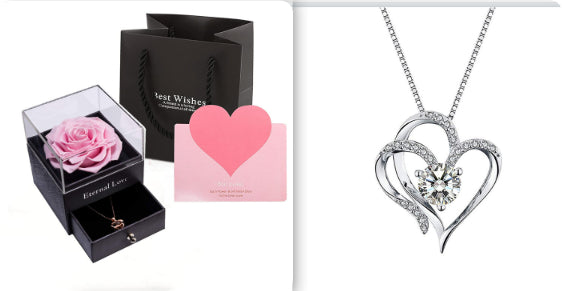 Luxury Eternal Rose Jewelry Box – Acrylic Preserved Flower Gift for Her