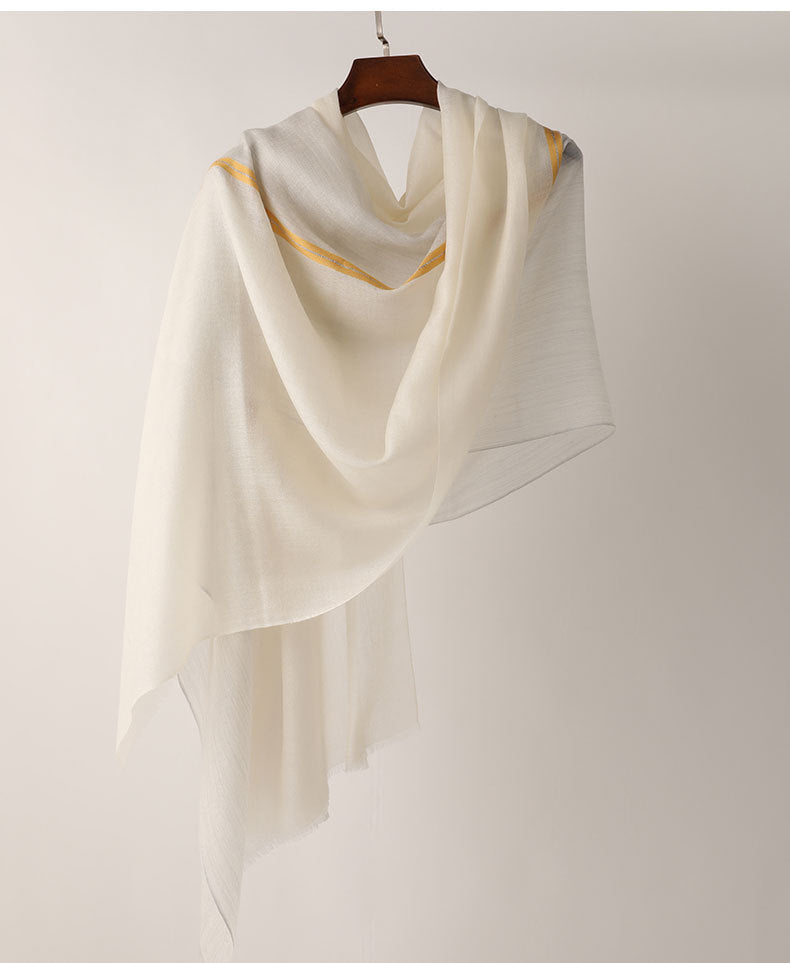 Ring Velvet Long Shawl – Autumn & Winter Cozy Wrap for Women