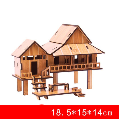 3D Wooden Puzzle Model – DIY Craft Kit & Elegant Home Décor Piece”