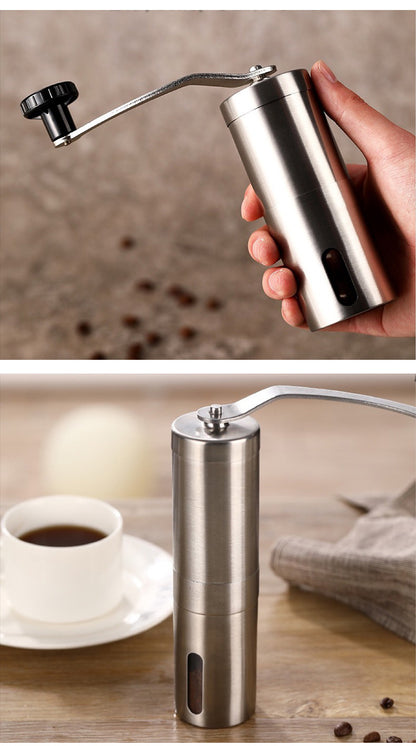 Portable Manual Coffee Bean Grinder – Stainless Steel Hand-Crank”