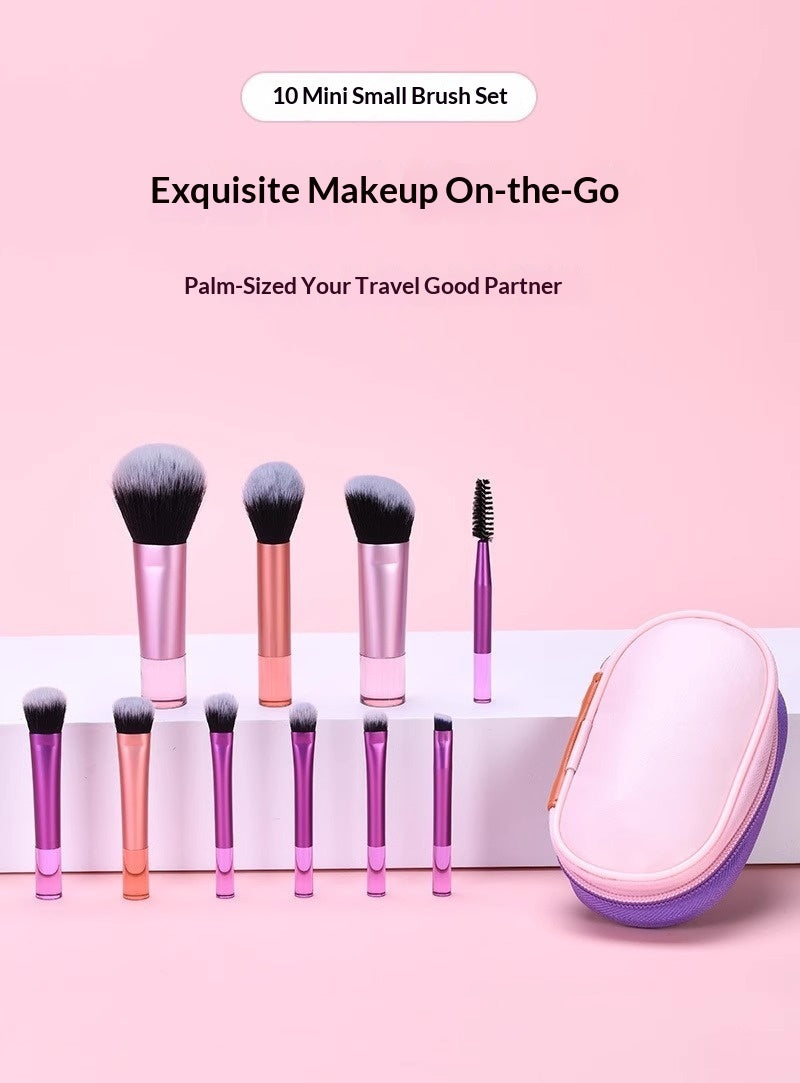 10‑Piece Makeup Brush Set for Beginners – Blush, Foundation & Eye Brushes for Flawless Looks