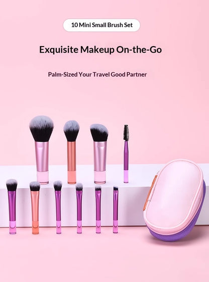 10‑Piece Makeup Brush Set for Beginners – Blush, Foundation & Eye Brushes for Flawless Looks