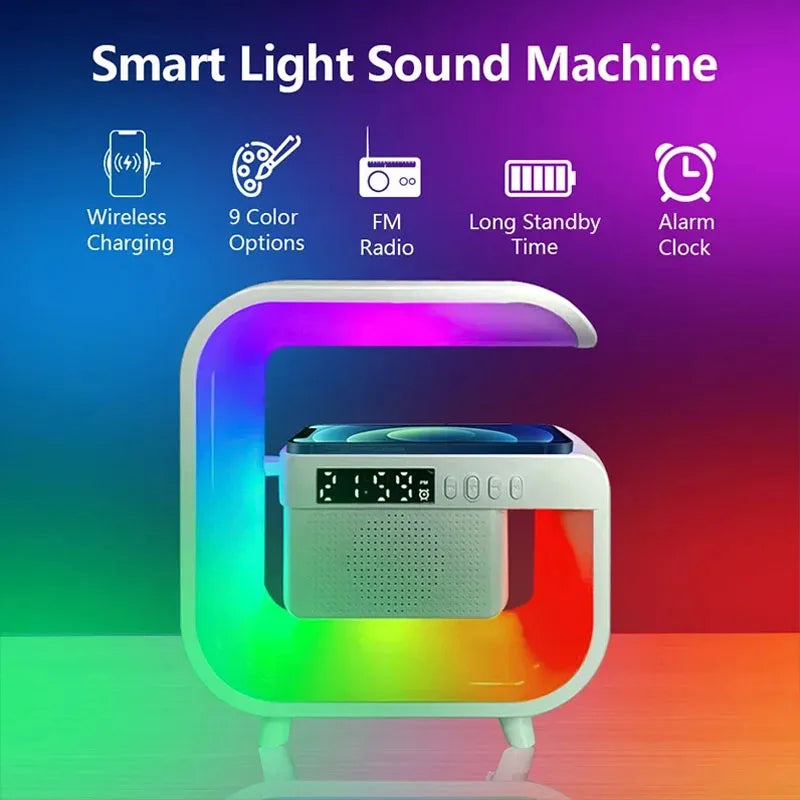 Bluetooth Speaker BT-3401 – Wireless Charger, Clock & Ambient Light