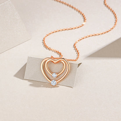 Moissanite Pendant Necklace – S925 Silver, Platinum-Plated