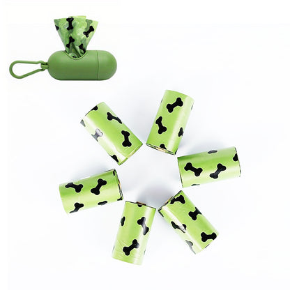 🌿 Eco-Friendly Biodegradable Dog Poop Bags – 6 Rolls with Dispenser, Leak-Proof & Thick