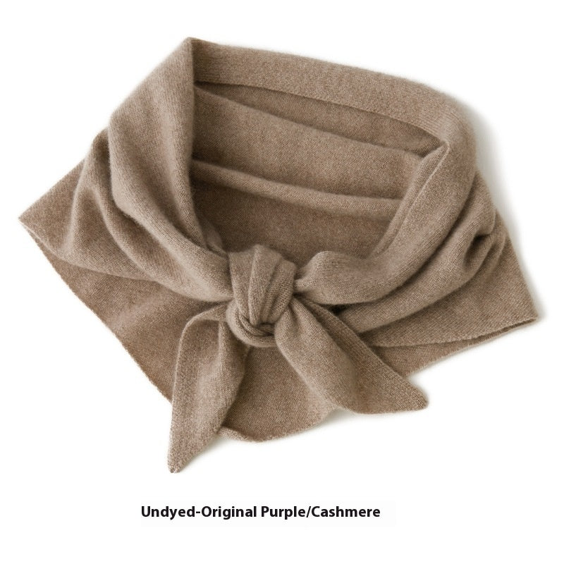 100% Pure Cashmere Knitted Shawl – Small Korean Style Unisex Wrap