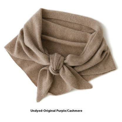100% Pure Cashmere Knitted Shawl – Small Korean Style Unisex Wrap