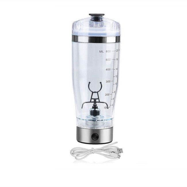 USB Rechargeable Electric Protein Shaker Bottle – Automatic Mixer for Protein, Milk & Coffee