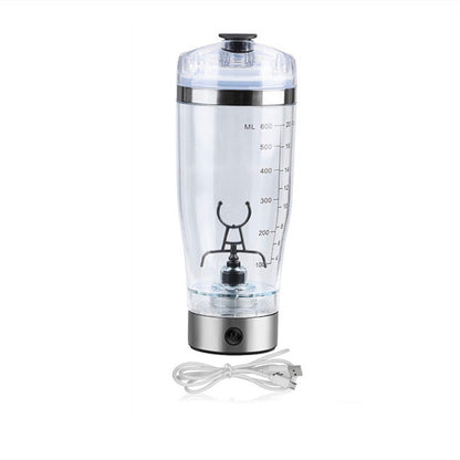 USB Rechargeable Electric Protein Shaker Bottle – Automatic Mixer for Protein, Milk & Coffee
