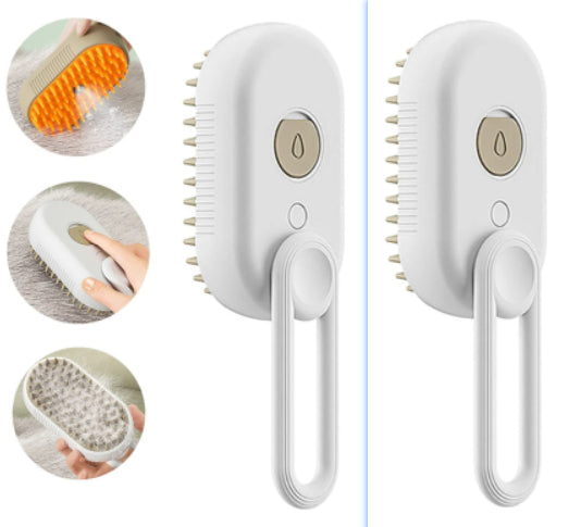 3‑in‑1 Electric Pet Grooming Brush – Steam Spray Hair Removal & Massage for Cats & Dogs