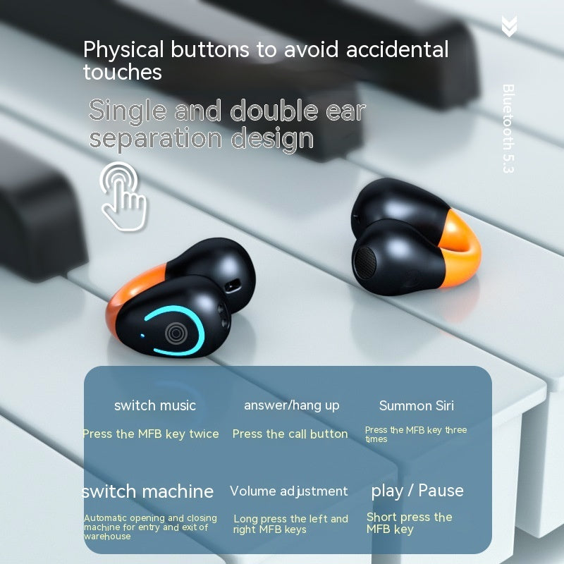 Clip-On Bluetooth Sports Headset – Non In-Ear Wireless