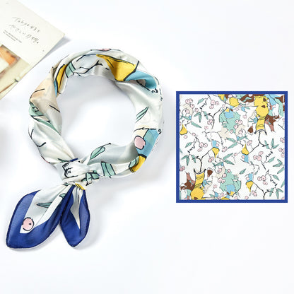Printed Silk Satin Scarf & Shawl – Soft, Stylish, Versatile