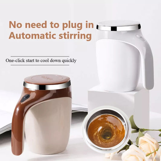 Rechargeable Self-Stirring Coffee & Milkshake Cup – Electric Magnetic Stirring Mug