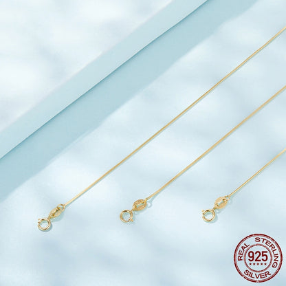S925 Silver Necklace – Gold/Silver Plated, Snake Chain