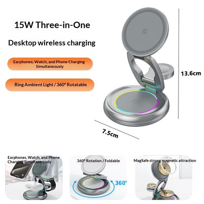 VIRELIA™ AeroMag 15W 3-in-1 Wireless Charging Station