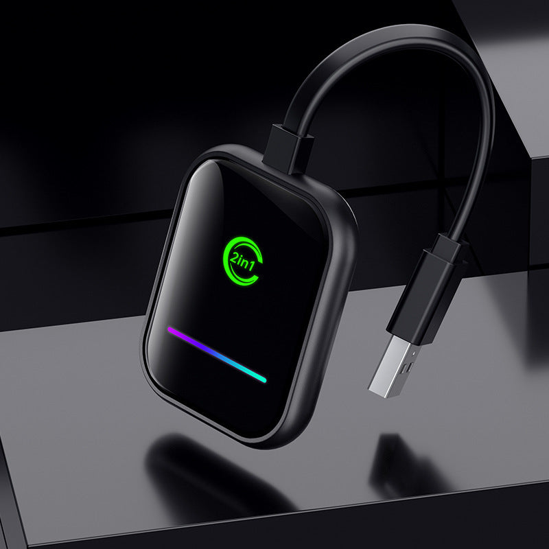 2-in-1 Smart Wireless CarPlay Adapter – Compatible with Apple CarPlay
