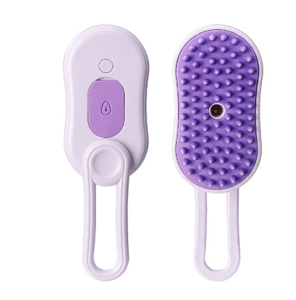 3‑in‑1 Electric Pet Grooming Brush – Steam Spray Hair Removal & Massage for Cats & Dogs
