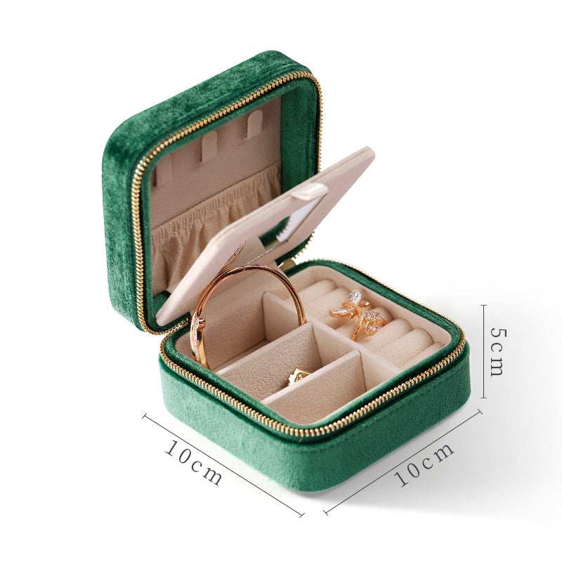 Luxury Flannel Travel Jewelry Organizer – Portable Case for Rings & Earrings