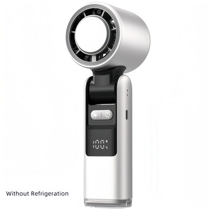 Portable Handheld Turbo Cooling Fan – Mini Ice Sensation High-Speed USB Rechargeable Fan with Digital Display for Camping, Travel & Outdoor Activities
