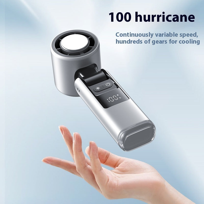 Portable Handheld Turbo Cooling Fan – Mini Ice Sensation High-Speed USB Rechargeable Fan with Digital Display for Camping, Travel & Outdoor Activities