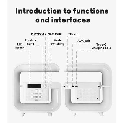 Bluetooth Speaker BT-3401 – Wireless Charger, Clock & Ambient Light