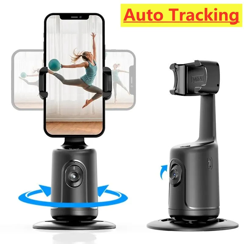 Virelia AI Smart Tracking Gimbal™ – 360° Auto Face Tracking Stabilizer for Effortless Filming