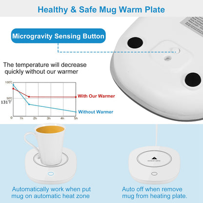 Coffee Mug Warmer – Auto Shut-Off USB Heater for Home & Office