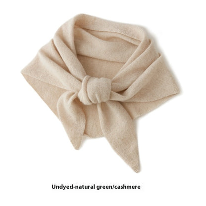 100% Pure Cashmere Knitted Shawl – Small Korean Style Unisex Wrap