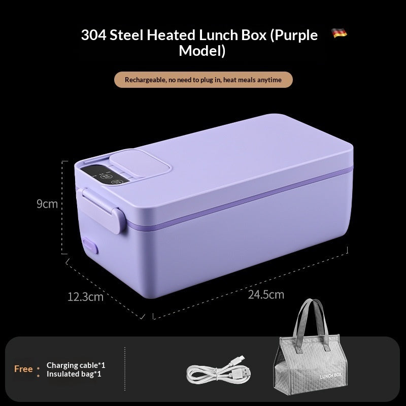 Smart Portable Food Warmer – Wireless Rechargeable Heated Lunch Box