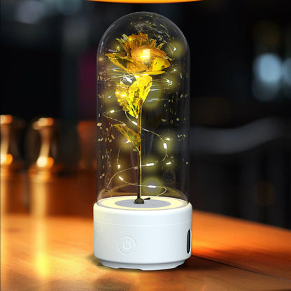 Eternal Rose LED Light & Bluetooth Speaker – Romantic Glass Dome Gift