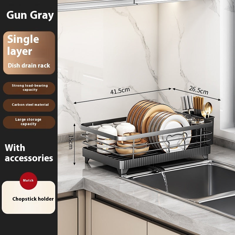 Countertop Bowl & Dish Rack – Self-Draining, Multi-Purpose Kitchen Organizer