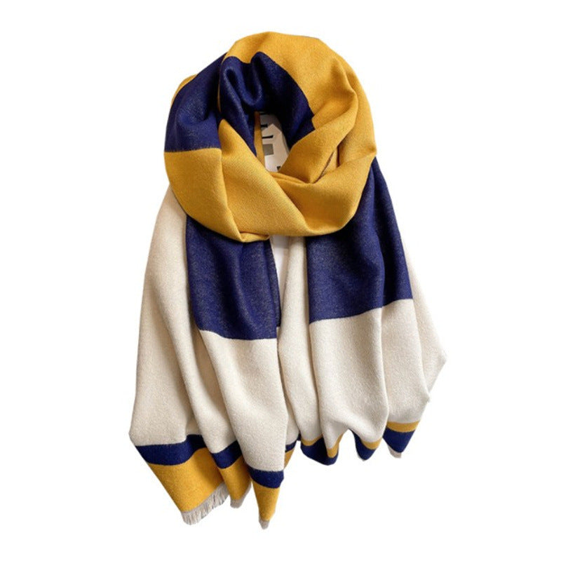 Long Warm Knit Neckband – Cozy Autumn & Winter Scarf for Women