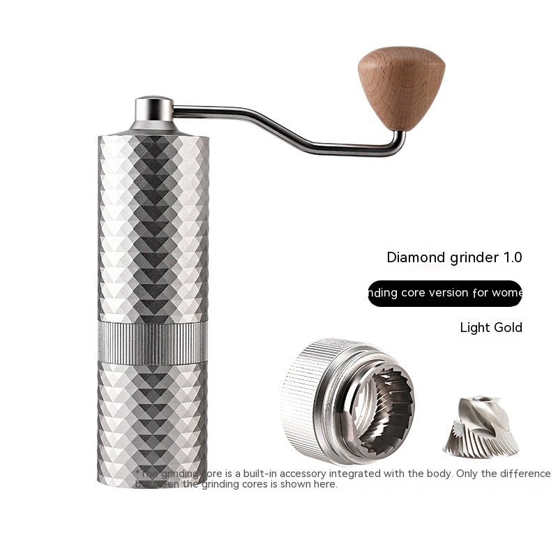 Luxury Manual Coffee Grinder – Diamond Ceramic Burr for Perfect Beans