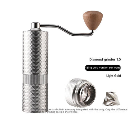 Luxury Manual Coffee Grinder – Diamond Ceramic Burr for Perfect Beans