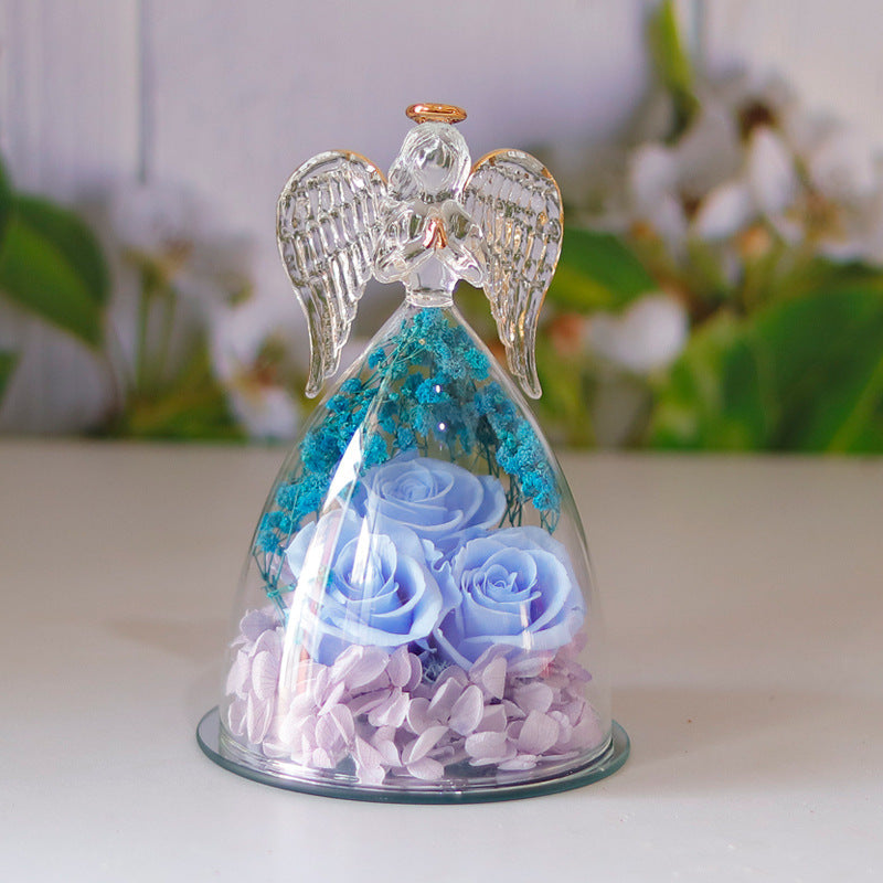 Eternal Angel Rose Glass Dome Gift Box – A Timeless Symbol of Love