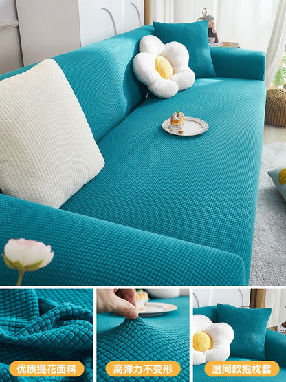 Premium Stretch Chenille Sofa Cover – Full Coverage Anti-Slip Protector