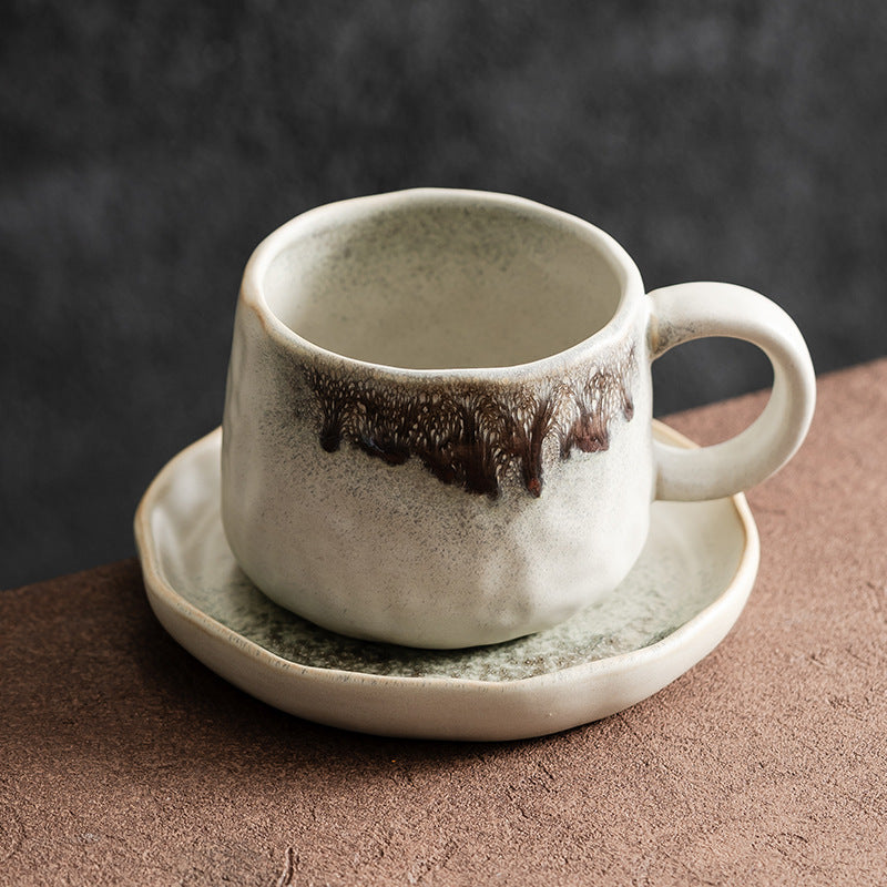 Retro Style Ceramic Mug Set for Afternoon Tea at Home