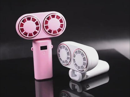 USB Rechargeable Foldable Neck Fan | Portable Handheld Mini Fan 5-Speed With LED Display