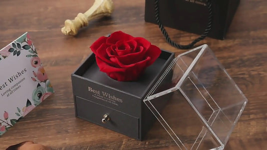 Premium Eternal Rose Jewelry Box – Luxury Romantic Gift for Valentine’s, Birthday & Wedding