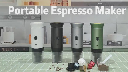 Electric 3-in-1 Portable Coffee Grinder & Espresso Maker – Travel & Home Use