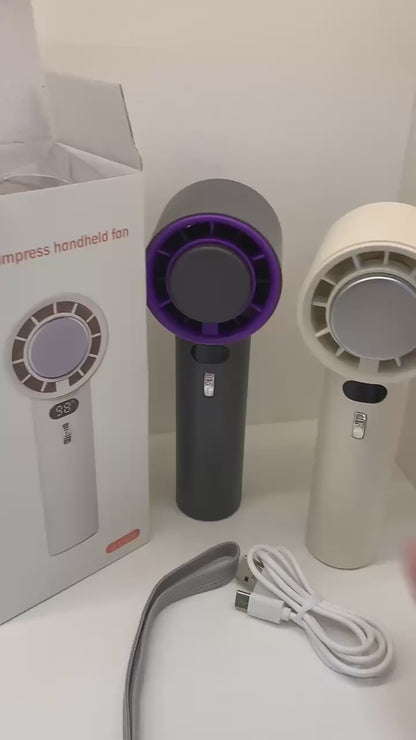 Portable Turbo Cooling Fan – Semiconductor Chill Technology, 3000mAh Battery, Adjustable Wind Speeds