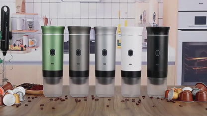 Electric 3-in-1 Portable Coffee Grinder & Espresso Maker – Travel & Home Use
