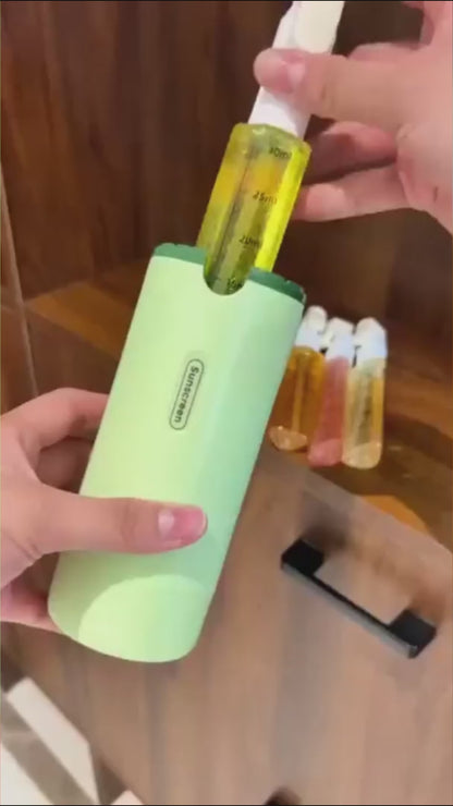 4-in-1 Travel Dispenser Bottle – Leakproof Portable Container for Toiletries & Perfume